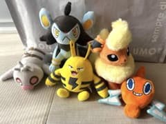 美品　ポケモン　人形5セット　ナマケロ　ルクシオ　エレキッド　ブースター　ロトムのサムネイル