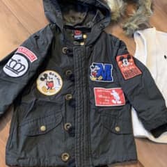 ダウン　90 ベビードール　取り外し可　黒　男の子　ミッキーのサムネイル