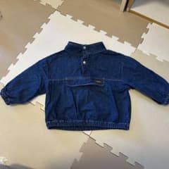 ダークブルー デニムブルゾン　95cmのサムネイル