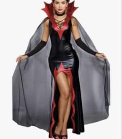ヴァンパイア コスプレ衣装 ロングドレス マント付きのサムネイル