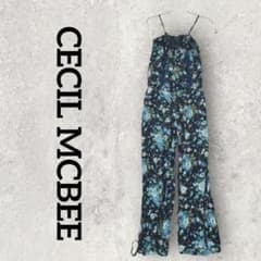 CECIL MCBEE セシル オールインワン 花柄 キャミ (М) ブルー