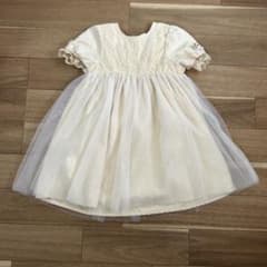 キッズ ドレス アイボリー 刺繍 チュールのサムネイル