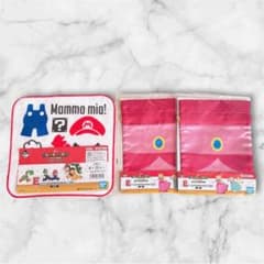 スーパーマリオ 一番くじ　グラス5個　巾着　タオル 一番くじ スーパーマリオ 巾着 タオル 3点セット - メルカリ