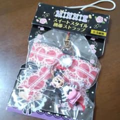 ディズニー☆ミニー☆スイートスタイル携帯ストラップ☆ゴスロリ☆新品・未使用のサムネイル