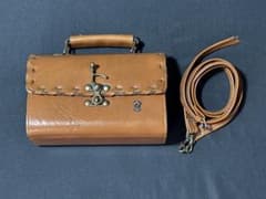 【最終値段】2way ショルダーバッグ ブラウン レトロデザインのサムネイル