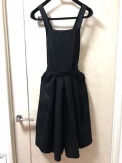 【美品】サロペット 2WAY フレアパンツ ブラックのサムネイル