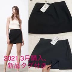 タグ付き　ZARA ミニスカート　黒のサムネイル