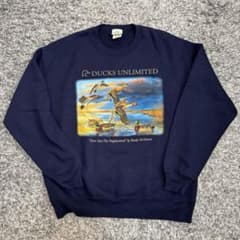 90s ヴィンテージスウェット　USA古着　アニマル柄のサムネイル