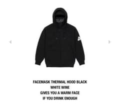 PALACE FACEMASK THERMAL HOOD BLACK パレス - メルカリ