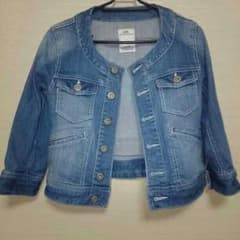 AZUL　by moussy ノーカラー　デニムジャケット　七分袖　Ｇジャンのサムネイル
