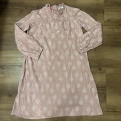 ever closet 花柄　長袖　ワンピース ピンク　140cm