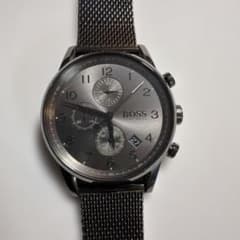 美品】HUGO BOSS Navigator クロノグラフ 腕時計 グレー - メルカリ