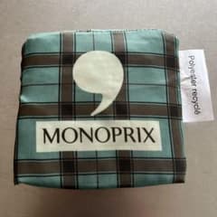 MONOPRIX エコバッグ 折りたたみ チェック柄のサムネイル