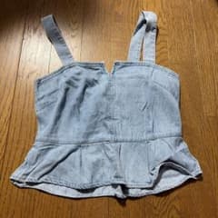 デニム ビスチェ ペプラム トップス S デニムのサムネイル