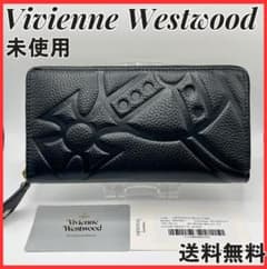 大人気 未使用 Vivienne Westwood 黒 長財布 型押し 定番 - メルカリ