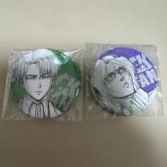 Attack Titan　Season 2 wit studio can badge: Levi & Hange