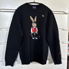 パーリーゲイツ天竺+手横インターシャGOLFウサギ柄セーター濃紺サイズ4 パーリーゲイツ天竺+手横インターシャGOLFウサギ柄セーター濃紺サイズ4