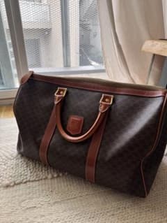 セリーヌ CELINE ボストンバッグ マカダム柄 トリオンフ レザー 大容量