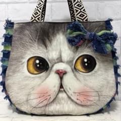 コヤンイサムチョン♡BIGフェイス♡マンドゥくん♡デニム♡ラウンドトートバック