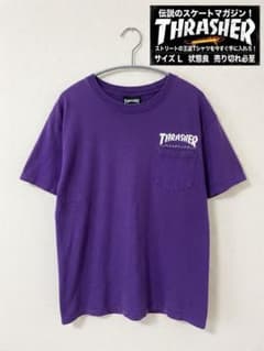 【希少カラー・ポケット付き】THRASHER スラッシャー ロゴTシャツのサムネイル