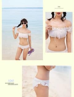 【値下げ】DHOLIC オフショルダービキニ 水着 新品未使用のサムネイル