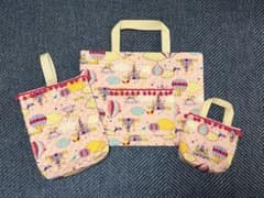 入園バッグセット　入園入学準備　ピンク　プリンセス　メルヘン　夢かわ　ユニコーンのサムネイル