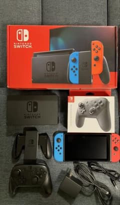 【良品】 Nintendo Switch 本体+純正プロコン+HDMIのサムネイル