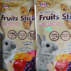 おやつ　うさぎ·チンチラ·デグー　フルーツスティック3本入り×5のサムネイル