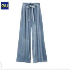 ベロアワイドパンツ ブルー 今期のサムネイル