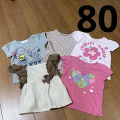 ベビー　スヌーピー 女の子　ベビーギャップ　夏服 トップス 80 5点セット♡のサムネイル
