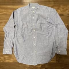 ENGINEERED GARMENTS バンドカラーシャツ ブルー Sのサムネイル