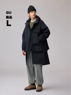 GU パデッドシェルパーカー　ネイビー　Lサイズのサムネイル