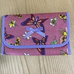 【新品未開封】NaRaYa蝶 花柄 ミラー付き コスメポーチのサムネイル