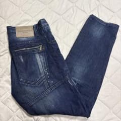 DSQUARED2 ペイントダメージ加工デニム DSQUARED2 デニムパンツ ダメージ加工 ペイント 48 - メルカリ