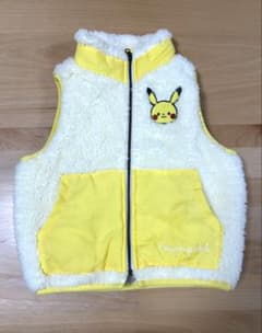 【美品】 monpoke ピカチュウ ボアベスト ベビー　95cmのサムネイル