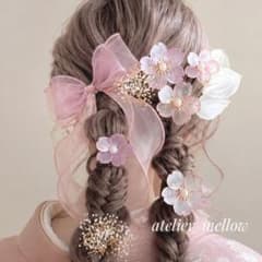 成人式 髪飾り 桜 卒業式 ウェディング アメリカンフラワーC1106