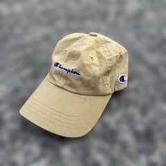 Champion ロゴキャップ ベージュ 古着のサムネイル