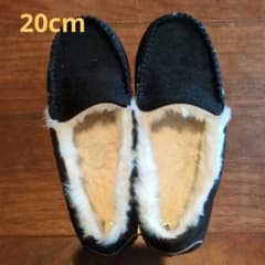 ボア モカシン ブラック 20cm～21cm
