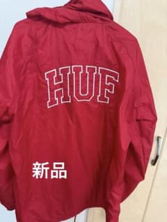 新品未使用]HUF ハフ レッド コーチジャケット L アウター - メルカリ