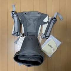 【美品】bebear  抱っこ紐　よだれカバー付き　グレーのサムネイル