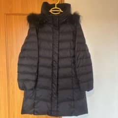 【洗える】23区 ニジュウサンク シレータフタ　ダウンコート 黒 44のサムネイル