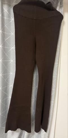 micryリブ編み ブラウンフレアパンツのサムネイル