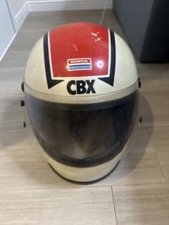 HONDA ホンダ　CBX 400Fヘルメット 赤白　オプション当時物のサムネイル