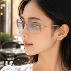 CHANEL❤️ サングラス 4092-B リムレス ココマーク シャネル - メルカリ