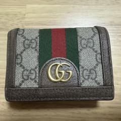 GUCCI 二つ折り財布 オフィディア GGマーモント シェリーライン PVCのサムネイル
