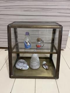 Antique glass jewelry case