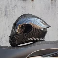 新品 ダブルシールド システム フルフェイスヘルメット カーボン柄 XXL