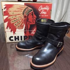 【HD-YK様専用】ショートエンジニアブーツ(チペワ、chippewaのサムネイル