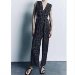 zara ドット柄 ジャンプスーツ オールインワン - メルカリ