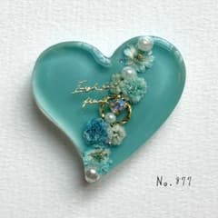 No.877 ドライフラワー ハート レジンヘアゴム - メルカリ